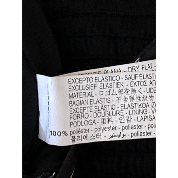 Zara Women's Black Satin Sleeveless Animal Print Crossback Crop Tank Top Size M - Picture 5 of 5